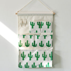 3D Multi Pocket Hanging Storage Bag Cotton Linen