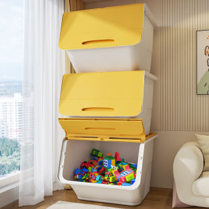 Large Capacity Childrens Toy Storage Box Front Opening Home Organization Box Clothes Snacks Miscellaneous Storage Box Storage Bin