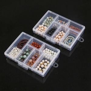 Jewelry Bead Grid Storage Box Fishing Gear 6-Grid with Card Slot Accessories Box Fish Hook Fish Float Portable Storage Box
