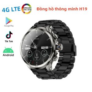 Đồng Hồ Thông Minh H19 4G Android 10 GPS WiFi SIM Card Màn Hình AMOLED 1.95 Inch Camera Xoay Nhận Diện Khuôn Mặt Theo Dõi Sức Khỏe