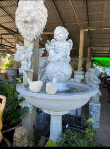 ตุ๊กตาน้ำพุุุ ตุ๊กตาน้ำล้น ตุ๊กตาประดับสวน บ้านและสวน  ตุ๊กตา กามเทพ คิวปิด หัวน้ำพุ น้ำผุด