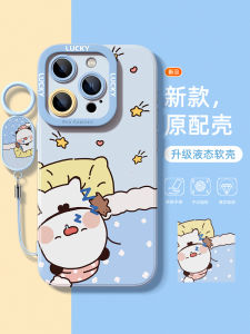 Couples Style Liquid Silicone Phone Case with Bracelet for Apple 16 15 pro Max 14 plus 13 12 Mini 11 Cute Creative Protective Cover