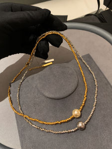 CAFFTI | Iridescence Pearl Single Piece Beaded Necklace Stacking