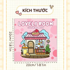 Sách Tô Màu Dành Cho Người Lớn LOVELY ROOM - Sách Nghệ Thuật Vẽ Tranh DIY Với Các Mẫu Hoạt Hình Táo Bạo Và Dễ Vẽ Giúp Giảm Căng Thẳng Và Thư Giãn