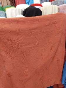 Bahan Kain Katun Cringkle Bordir Harga 05m
