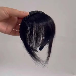 Băng Đô Tóc Thật   Bím Tóc Xoắn Bện Đôi Bờm Tóc Giả Nữ Để Rèm Che Trán Thái Dương Hot