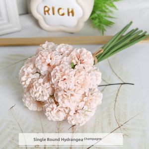 Luxurious Oil Painting Style Hydrangea Fake Flower Bouquet 27 Heads