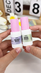 MEFA 10ml Nail Glue Coat Set for Press On Nails with Remover Kit for Dead Acrylic for False Nails Non-Acetone Nail Polish Remove Not Dry Strong Long Lasting False Nail Retack Nail Art Polish