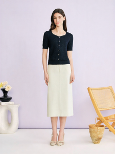 Slim Fit Elegant French Style Sparkly Knit Top