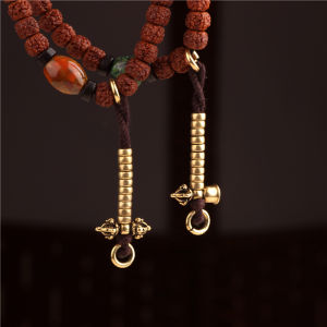 Traditional Style Small Brass Tibetan Style Crafts Rosary Accessories DIY Star Moon Jewelry Bracelet Side Hanging Accessories