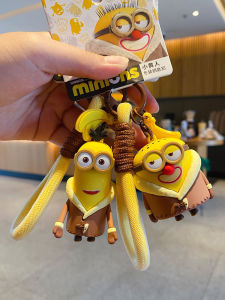 2024 New Genuine Minions Kevin Car Key Ring Male Schoolbag Pendant Doll Couple Key Chain Female