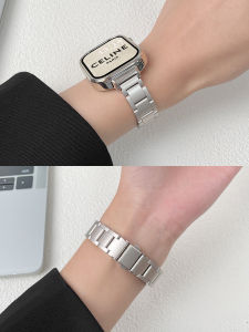 Stainless Steel Smart Watch Band for Xiaomi Redmi Watch 3/2/1 Generation Metal Magnetic Three-bead Sports Bracelet Accessories