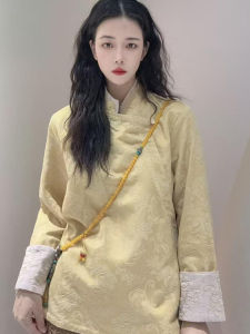 New Chinese Style Artistic Womens Shirt Outerwear Slimming Traditional Design Autumn Collection Small Top Coat