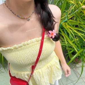 Áo quây nữ form babydoll dáng xèo màu vàng pastel áo ống basic phong cách hàn quốc