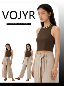VOJYR | Korean Style Casual Loose Vest Top & Wide Leg Trousers 2-piece Set