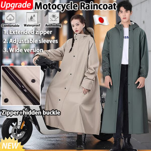 2026 NEW Upgrade Raincoat For Motorcycle Rider Rain Jackets Heavy Duty Raincoats For Adult Makapal Original Kapote Rubberized Motorcycle Raincoat Waterproof For Men Rain Pants Thickened Extended Zipper Adjustable Sleeves Wide Version Hidden Buckle