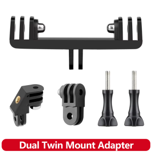Dual Twin Mount Monopod Adapter For GoPro Hero 13 12 11 10 9 8 7 SJCAM SJ4000 AKASO Insta360 DJI Osmo Action Camera Accessories