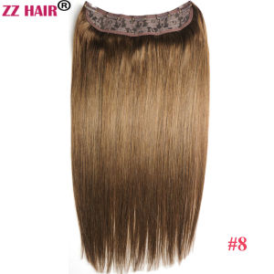 ZZHAIR 100% Brazilian Human Remy Hair Extensions 16"-24" U-pcs Set 80g-100g Clips in One Piece Natural Straight