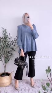 Kemeja Pilsket & Blus Wanita Lengan Panjang Terbaru