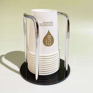 Luxurious Acrylic Paper Cup Holder Disposable Cup Grabber Desktop Storage Tea Cup Commercial Water Cup Rack Organizer