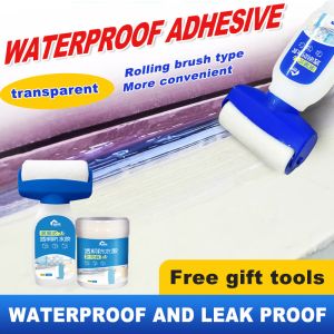 Bathroom Waterproofing Adhesive Transparent Invisible Roller Type Exterior Wall Bathroom Roof Balcony Window Sill Anti-Leakage Material滚筒式透明防水胶