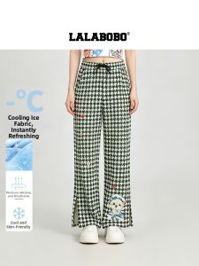 LALABOBO | Ice Feel Cool Style High-street Plaid Enhancing Pants