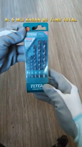 Bộ 5 mũi khoan bê tông đuôi trơn Tota chất lượng cao - TACSD5051