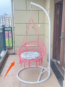 Large 60CM Swinging Chair Cushion Simple Cartoon Pattern Indoor Outdoor Hanging Chair Pad Suitable for Swing Plant Floral Design