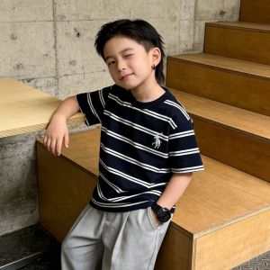 JIFANPAUL | Embroidered Round Neck Kids Cotton T-shirt