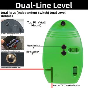 CHUANGYI | Portable Woodworking Laser Level Multi Function Cross Line