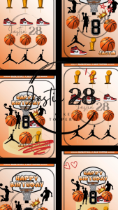 Basketball Cake and Cupcakes Toppers (Machine cut Waterproof) Ball Birthday Party Decorations