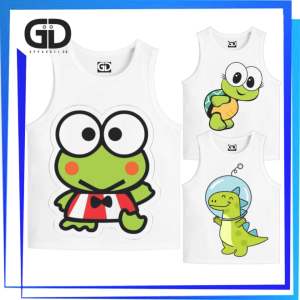 GDapparelco NewDesign Kids White Sando Sleeveless Baby Tank Top with Animals Print Boys 1-12 y/o