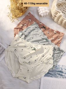 plus Size Cotton Underwear Womens High Waist Seamless Breathable Comfortable Triangle Pants Daily Wear Sweet Style Design