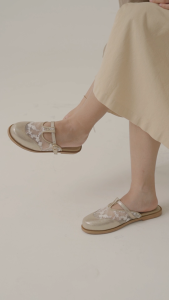 Dianable - Loui Beige Mules Wanita