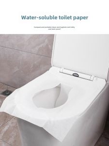 Disposable Soluble Water Toilet Mat Toilet Full Cover Travel Portable Cushion Paper For Home Non-Woven Fabric Toilet Seat Stickers