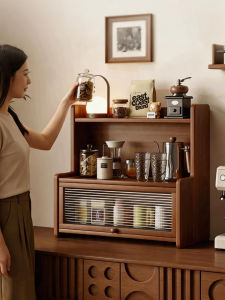 NAIJIA | Giá Đựng Cốc Gỗ Nguyên Miếng Phong Cách Cổ Điển