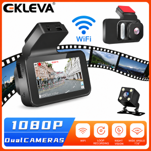 EKLEVA 1080P Dash Cam for Cars WIFI Dvr Cars Front and Rear view Camera Vehicle Recorder Parking Monitor Video recorder Accessories