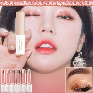 Velvet Gradient Dual-Color Eyeshadow Stick Gradual Change Long Lasting Glitter Color Eye Shadow Stick