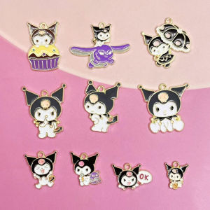 Cute Cartoon Kurokos Handmade DIY Alloy Bracelet Pendant Keychain Charms Drop Oil Alloy Fashion Jewelry Accessories