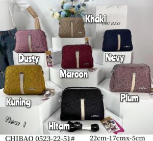 New Arrival Selempang Chibao Kanvas Bordir 4Sleting CB0532-22