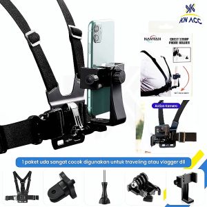 [KN ACC] NANVAN TALI STRAP DADA HP MOUNT CHEST STRAP HP CLIP 1 SET VLOGGER