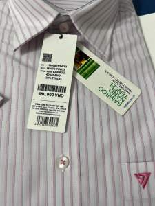 Áo sơ mi viettien ngắn tay lai bầu (1M0087)