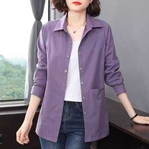 Pure Cotton Casual Jacket Coat Womens Spring & Fall 2024 New Arrival Plus Size Ladieswear Mid Length Long Length Trench Coat Blouses Tops