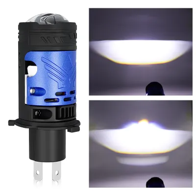 หลอดไฟโปรเจคเตอร์ H4 Mini Bi LED 120W Turbo ไฟสูง-ต่ำ สำหรับรถยนต์และมอเตอร์ไซค์ ใช้ได้ทั้งพวงมาลัยซ้ายและขวา