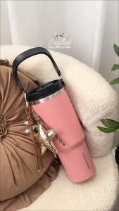 PELIFLASK Tote Cup 40oz/35oz/30oz/20oz Stainless Steel Hot And Cold Thermos Tumbler with Handle Aqua flask Coffee Mug Outdoor Car Travel Water Bottle Double Vacuum Ice Bar Cup 【11 colors】