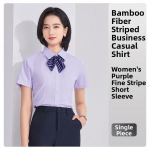 Onneksi | Purple Stripe Bank Womans Formal Work Shirt