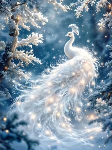 Huacan New Collection Diamond Painting Peacock Cross Stitch Kit Full Drills Mosaic Animal Home Decor