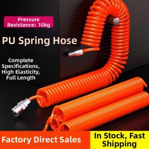 PU Spring Spirally Extensible Air Hose 8mm