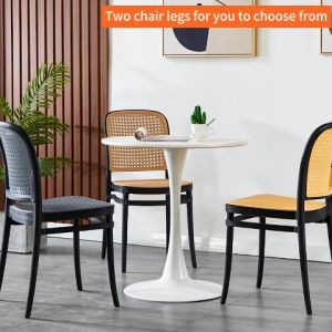 Kerusi rotan Nordic sofa kerusi makan moden PP yang boleh ditindan mudah kerusi belakang KerusiCafe luar