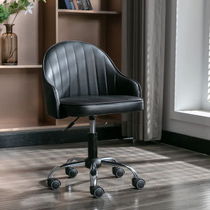 Nordic Style Home Computer Chair Comfortable Desk Height Adjustable Leather Chair Beauty And Nail Study Small Writing Home Office Chair